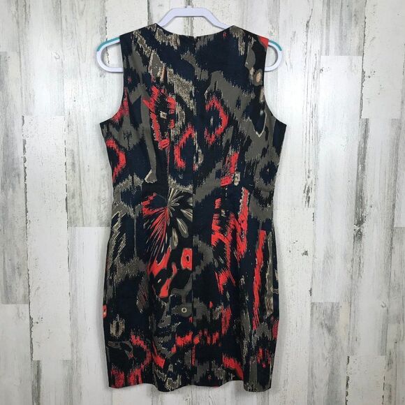 Tahari Petite sheath dress abstract floral stretch - Picture 4 of 7